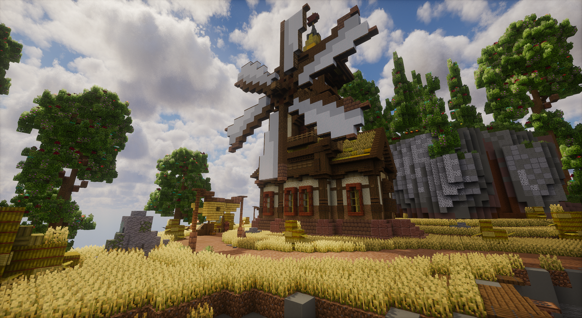 Farming Eldervale Island — Medieval Minecraft skyblock island, screenshot 8