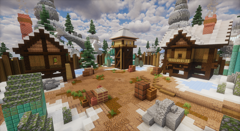 Winter BedWars — Minecraft bedwars map, screenshot 2