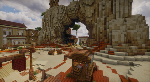 Desert Eldervale Island — Minecraft skyblock island, screenshot 8