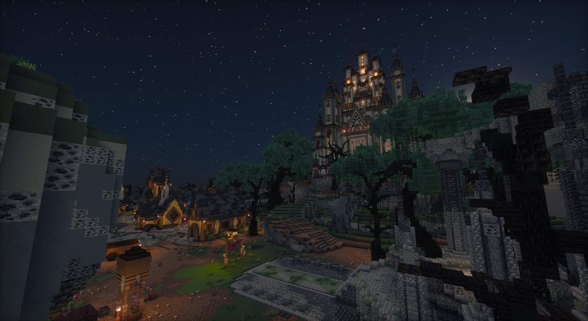 Graveyard Kingdom — Dark Fantasy Minecraft kingdom spawn, screenshot 2