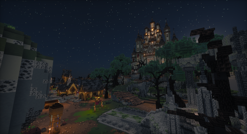 Graveyard Kingdom — Dark Fantasy Minecraft kingdom spawn, screenshot 2