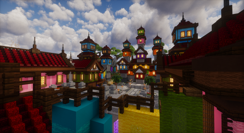 Colorful Haven Lobby - colorful medieval Minecraft lobby, screenshot 10