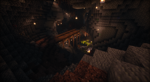 Mining Eldervale Island — Medieval Minecraft skyblock island, screenshot 9