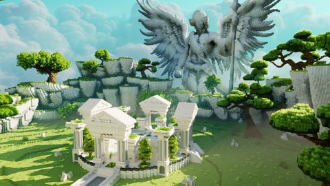 Angel's Rest Arena — Minecraft PvP arena, render