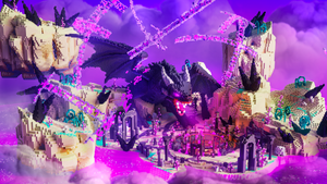 End PvP Arena — End Minecraft warzone, render