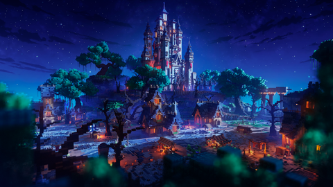 Graveyard Kingdom — Dark Fantasy Minecraft kingdom spawn, render