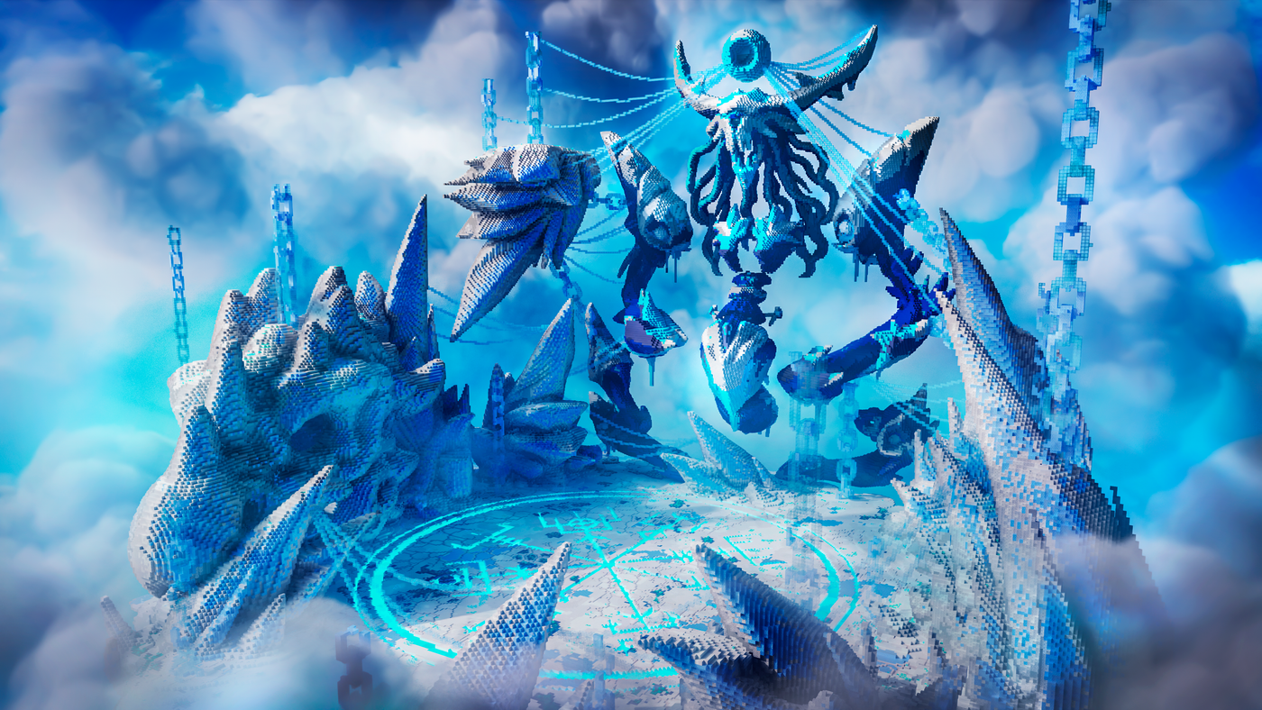 Winter Boss Arena — Winter Minecraft boss arena, render