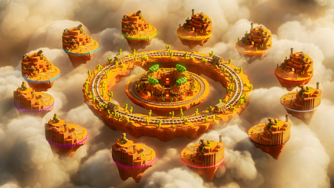 Mesa BedWars — Minecraft bedwars map, render