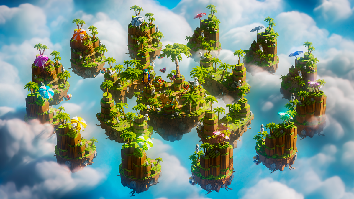 Tropical BedWars — Minecraft bedwars map, render