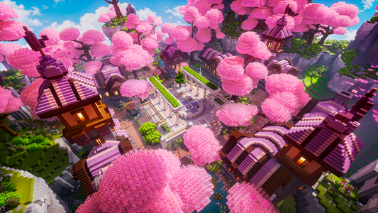 Cherry Spawn — Cherry Minecraft spawn, render