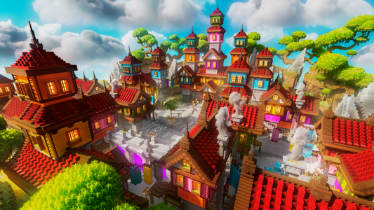 Colorful Haven Lobby — Minecraft lobby, render