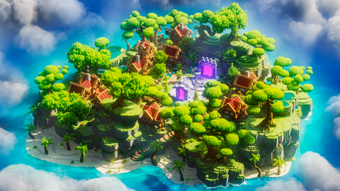Ravenwood Spawn — Medieval Minecraft spawn, render