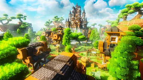Kingsvale Kingdom — Medieval Minecraft kingdom spawn, render