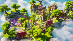 Evermist Isles — Amethyst Minecraft spawn, render