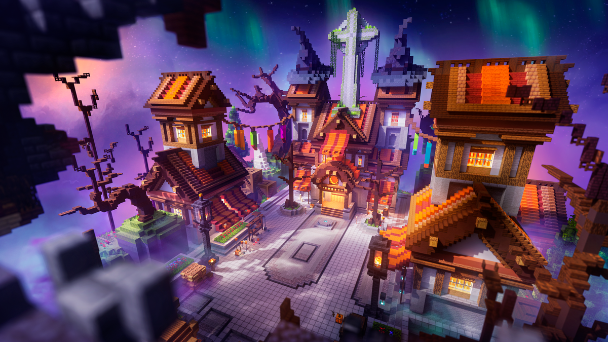 Simple Halloween Lobby — Minecraft lobby, render