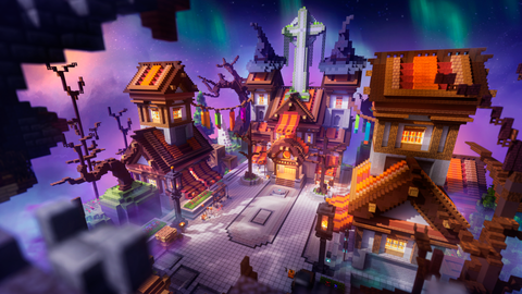 Simple Halloween Lobby — Minecraft lobby, render