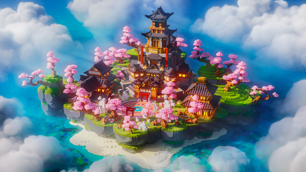 Kaizora Lobby — Japanese Minecraft lobby, render