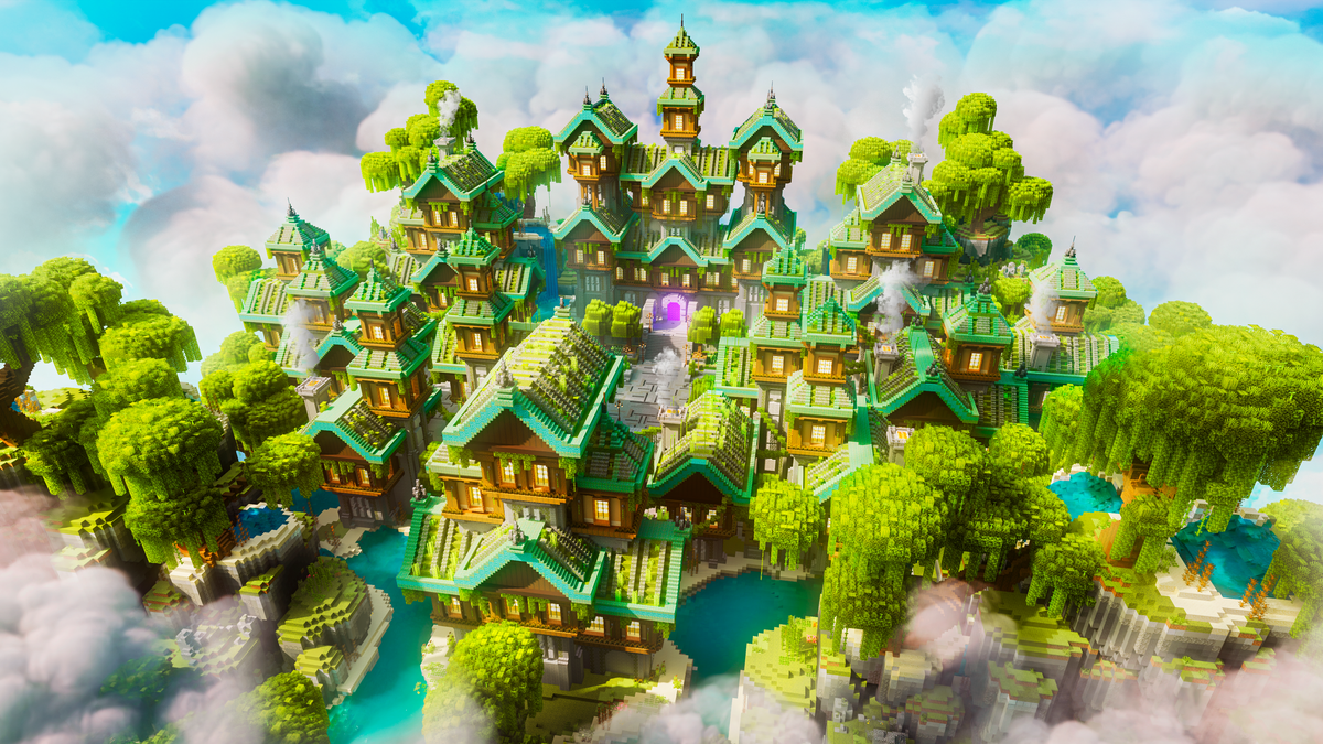 Mossy Kingdom Spawn - Fantasy Minecraft Spawn