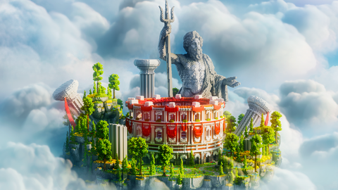 Olympian Coliseum — Greek Minecraft coliseum, render
