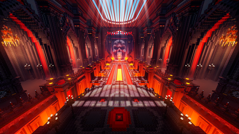 Fallen Infernum Dungeon — Nether Minecraft dungeon, render