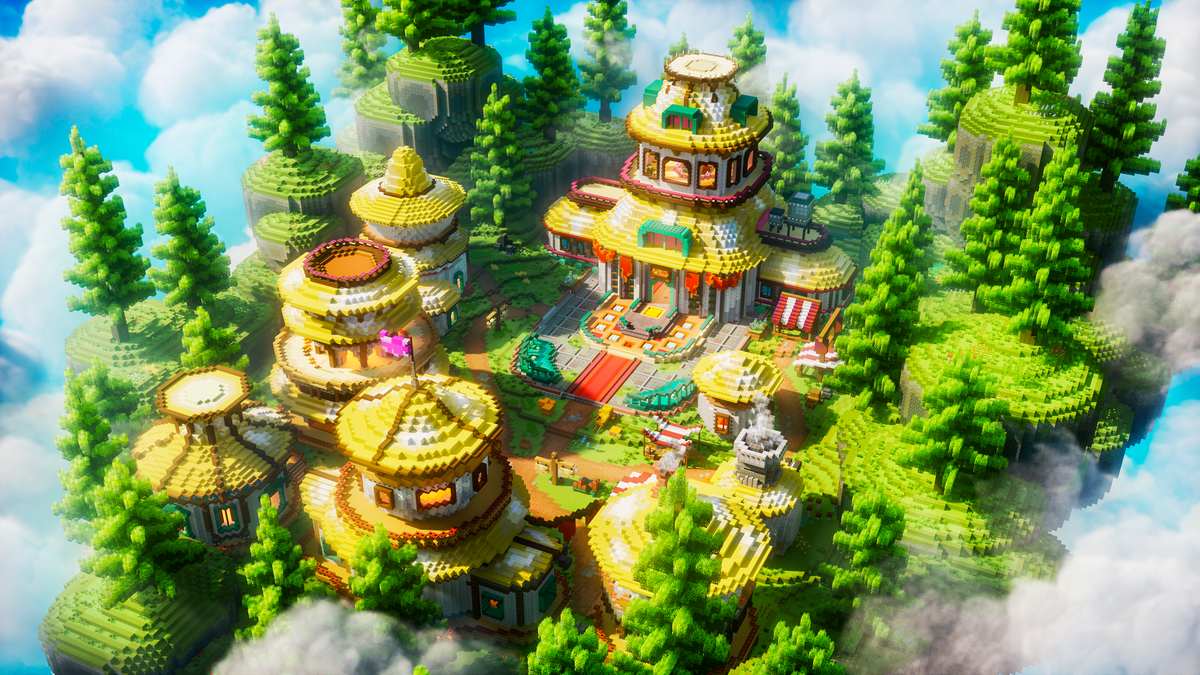 Sylvaris Spawn - tropical Minecraft spawn, screenshot 1