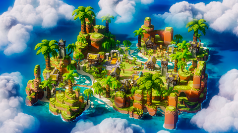 Cute Tropical Spawn — Minecraft spawn, render