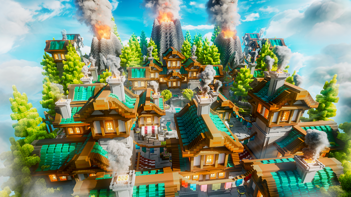 Trivulkan Spawn — Minecraft spawn, render